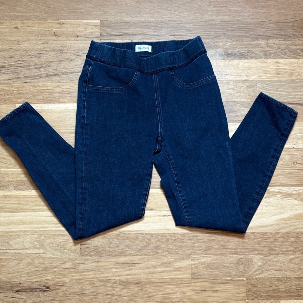 Madewell The Anywhere Jean Dark Blue Denim Skinny Pull-On Jeans Women's 27